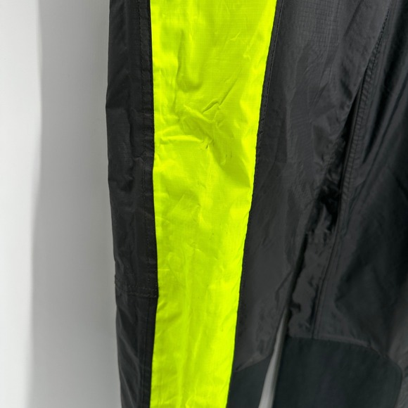Olympia Moto Sports Unisex M/L Rain Pants Black Neon Yellow Moto Techwear Nylon - Picture 2 of 8